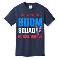 Independence Day 4th Of July Boom Squad If I Run You Run Kids T-Shirt