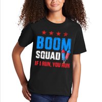 Independence Day 4th Of July Boom Squad If I Run You Run Kids T-Shirt