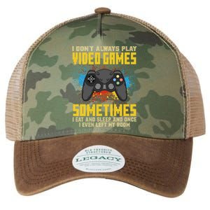 I Don't Always Play Video Games Funny Gamer Legacy Tie Dye Trucker Hat