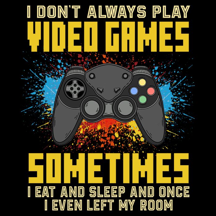 I Don't Always Play Video Games Funny Gamer Cropped Pullover Crew