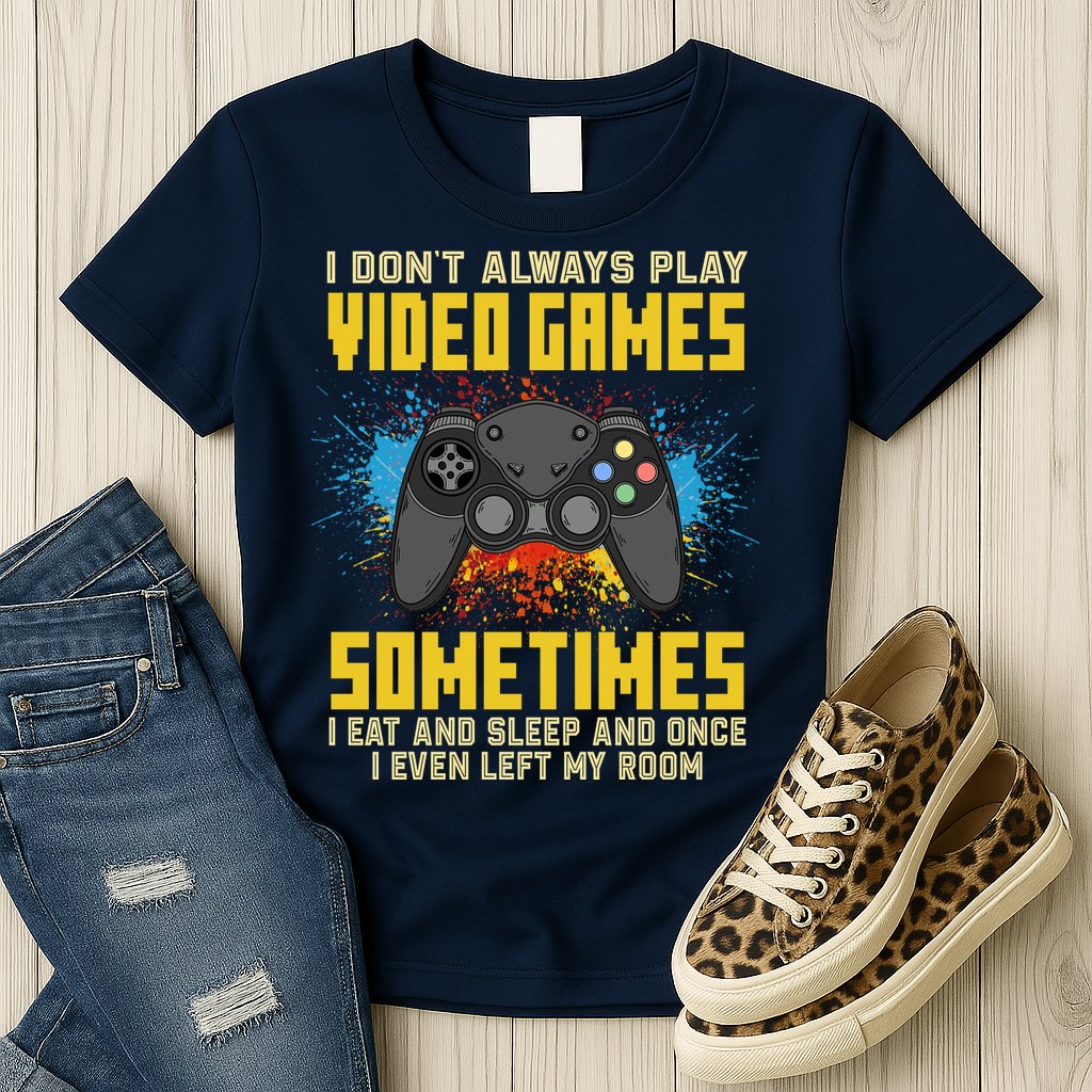 I Don't Always Play Video Games Funny Gamer Womens T-Shirt