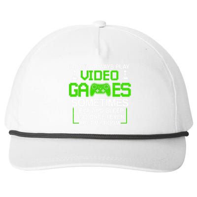 I Don't Always Play Video Games For Boys, Gaming Snapback Five-Panel Rope Hat