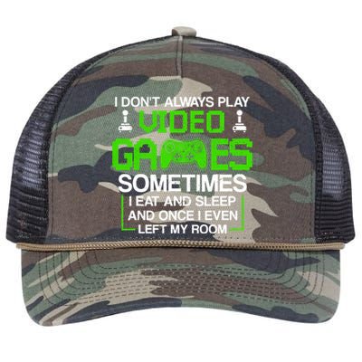 I Don't Always Play Video Games For Boys, Gaming Retro Rope Trucker Hat Cap