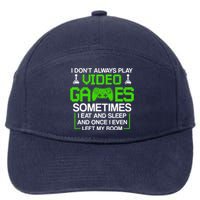 I Don't Always Play Video Games For Boys, Gaming 7-Panel Snapback Hat