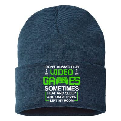 I Don't Always Play Video Games For Boys, Gaming Sustainable Knit Beanie