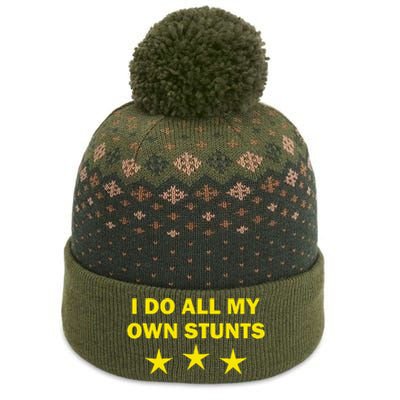 I Do All My Own Stunts Funny Get Well The Baniff Cuffed Pom Beanie