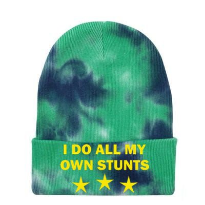 I Do All My Own Stunts Funny Get Well Tie Dye 12in Knit Beanie