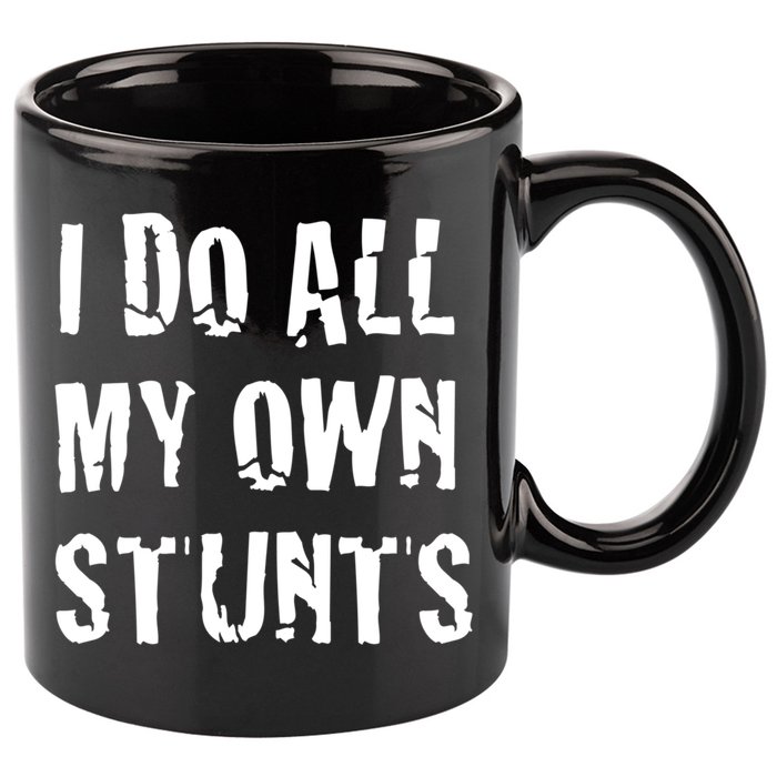 I Do All My Own Stunts Get Well Gifts Funny Injury Leg Gift 11oz C Handle Ceramic Mug