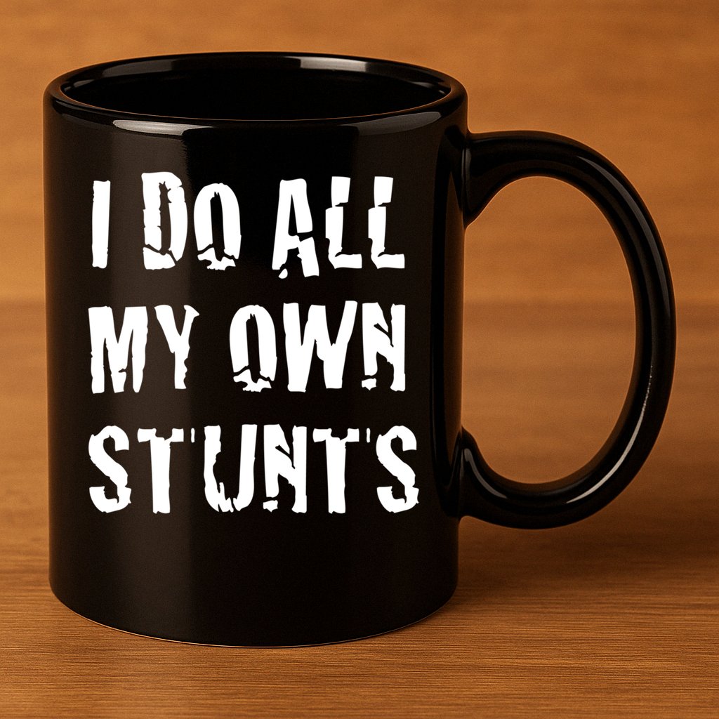 I Do All My Own Stunts Get Well Gifts Funny Injury Leg Gift 11oz C Handle Ceramic Mug