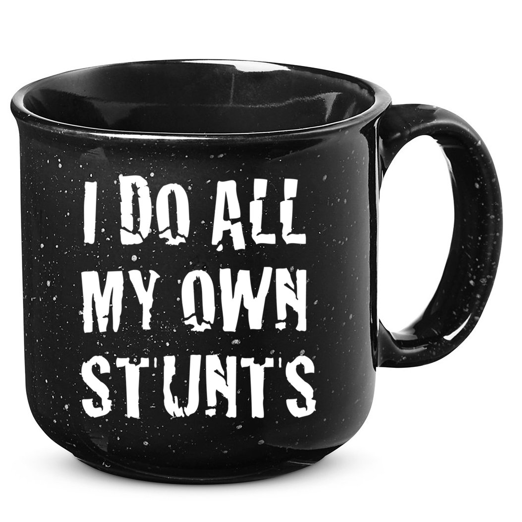 I Do All My Own Stunts Get Well Gifts Funny Injury Leg Gift 15oz Campfire Ceramic Mug
