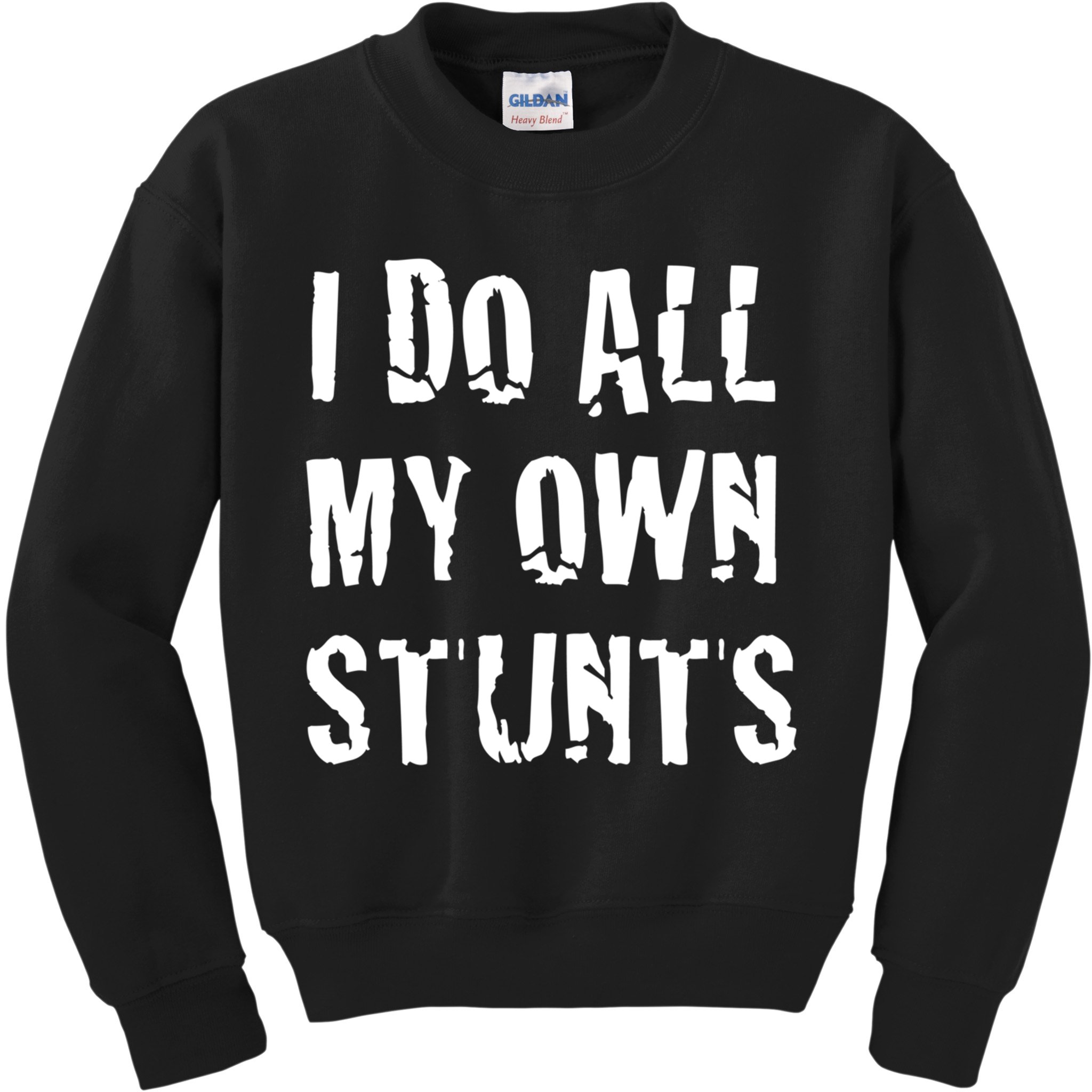 I Do All My Own Stunts Get Well Gifts Funny Injury Leg Gift Kids Sweatshirt