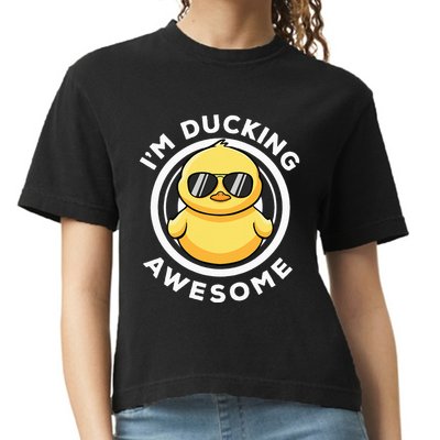 IM Ducking Awesome I Love Duck Lovers Funny Rubber Duck Comfort Colors Boxy T-Shirt