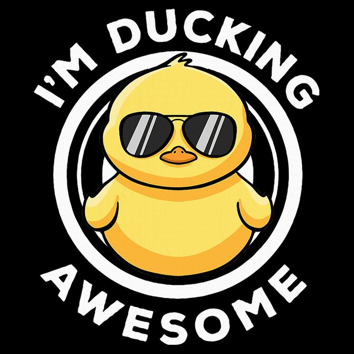 IM Ducking Awesome I Love Duck Lovers Funny Rubber Duck Cooling Performance Crew T-Shirt