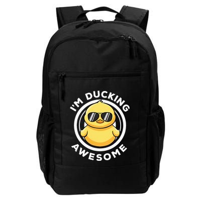 IM Ducking Awesome I Love Duck Lovers Funny Rubber Duck Backpack