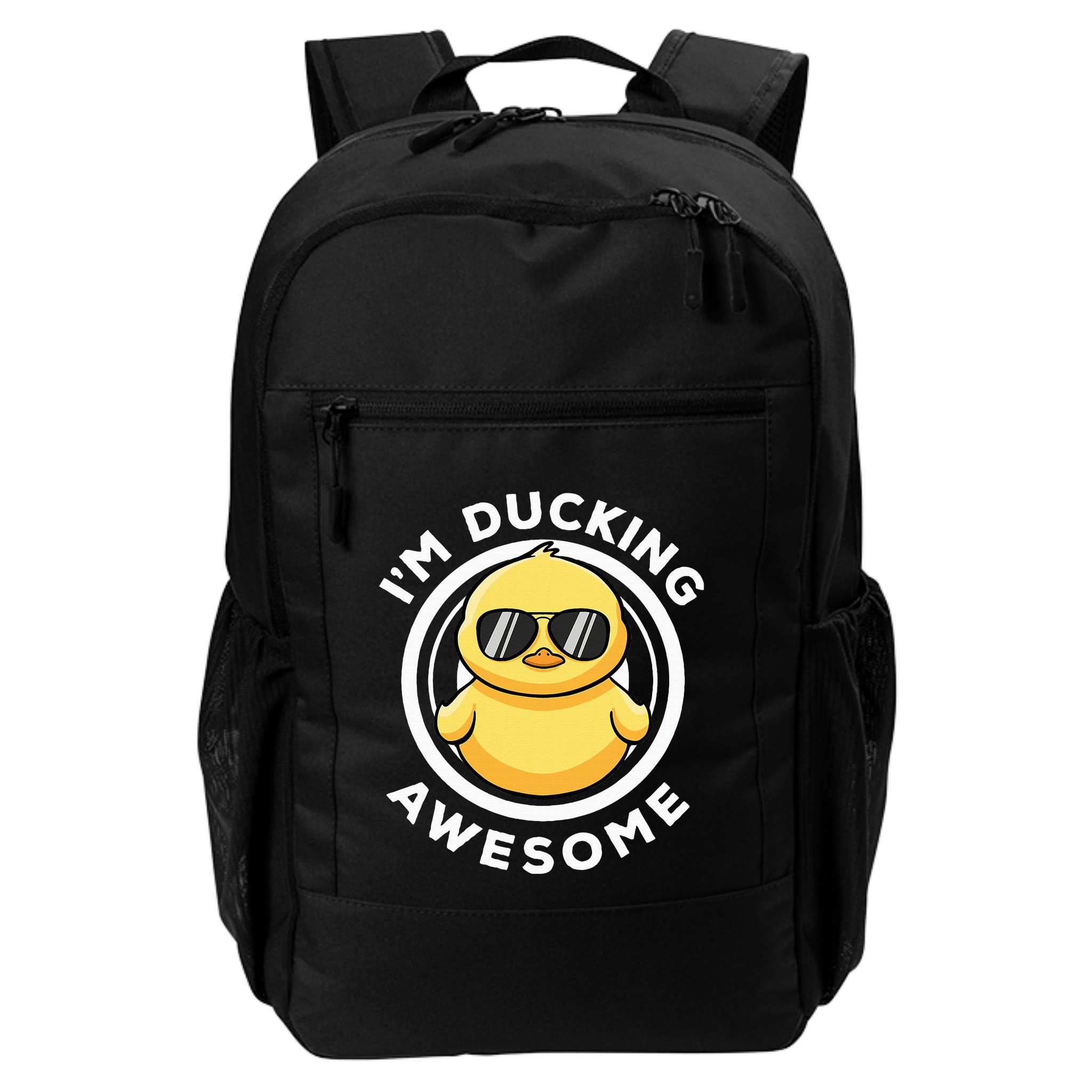 IM Ducking Awesome I Love Duck Lovers Funny Rubber Duck Backpack
