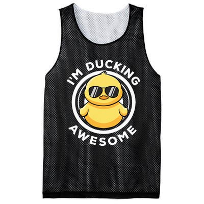 IM Ducking Awesome I Love Duck Lovers Funny Rubber Duck Mesh Reversible Basketball Jersey Tank