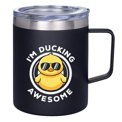 IM Ducking Awesome I Love Duck Lovers Funny Rubber Duck 12oz Stainless Steel Coffee Mug