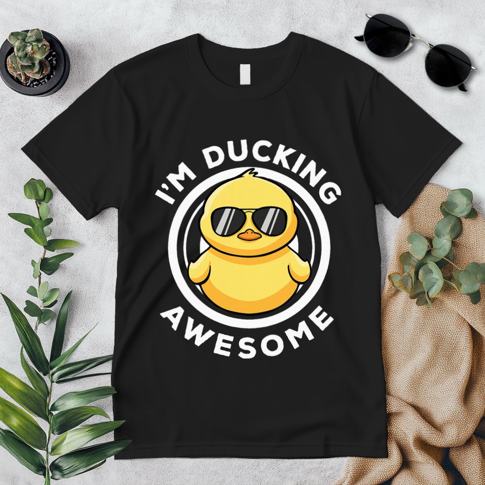 IM Ducking Awesome I Love Duck Lovers Funny Rubber Duck Premium T-Shirt