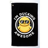 IM Ducking Awesome I Love Duck Lovers Funny Rubber Duck Golf Towel