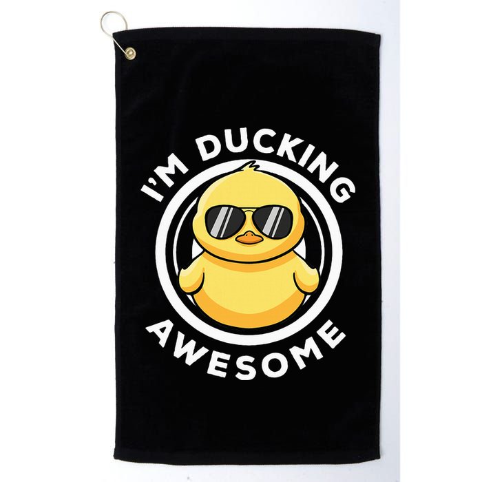 IM Ducking Awesome I Love Duck Lovers Funny Rubber Duck Golf Towel