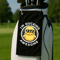 IM Ducking Awesome I Love Duck Lovers Funny Rubber Duck Golf Towel