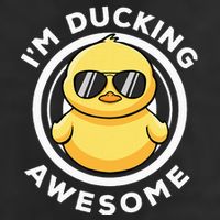 IM Ducking Awesome I Love Duck Lovers Funny Rubber Duck Golf Towel