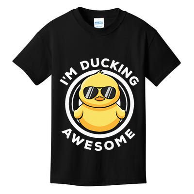 IM Ducking Awesome I Love Duck Lovers Funny Rubber Duck Kids T-Shirt
