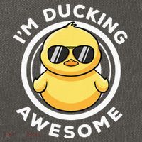 IM Ducking Awesome I Love Duck Lovers Funny Rubber Duck Cotton Canvas Backpack