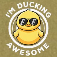 IM Ducking Awesome I Love Duck Lovers Funny Rubber Duck Garment-Dyed Women's Muscle Tee