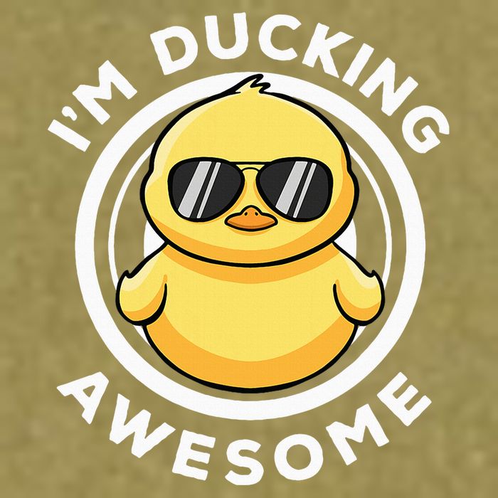IM Ducking Awesome I Love Duck Lovers Funny Rubber Duck Garment-Dyed Women's Muscle Tee