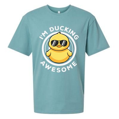 IM Ducking Awesome I Love Duck Lovers Funny Rubber Duck Sueded Cloud Jersey T-Shirt