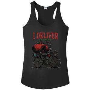 I Deliver All Night Long Funny Santa Xmas Reindeer Christmas Ladies PosiCharge Competitor Racerback Tank