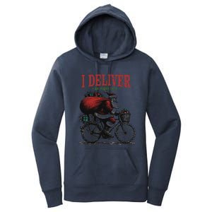 I Deliver All Night Long Funny Santa Xmas Reindeer Christmas Women's Pullover Hoodie