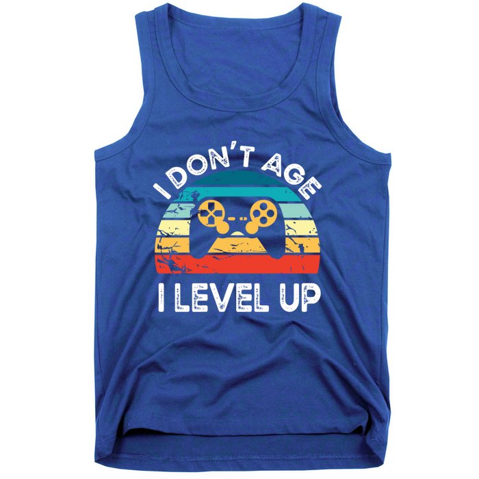 I DonT Age I Level Up Video Game Funny Video Gamer Vintage Cute Gift Tank Top