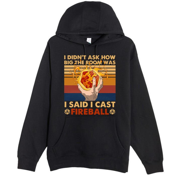 I Didnt Ask How Big The Room Was I Said I Cast F.I.R.E.B.A.L.L Premium Pullover Hoodie