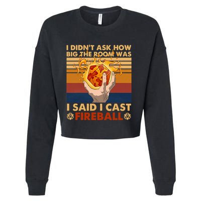 I Didnt Ask How Big The Room Was I Said I Cast F.I.R.E.B.A.L.L Cropped Pullover Crew