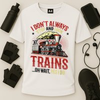 I Don't Always Stop And Look At Trains Gift Performance Shirt