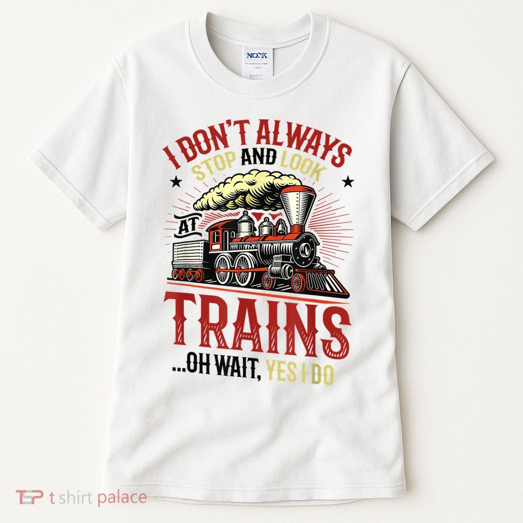 I Don't Always Stop And Look At Trains Gift Tall T-Shirt