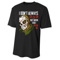 I Dont Always Ch Ch Ch Lazy Halloween Horror Movie Performance Sprint T-Shirt