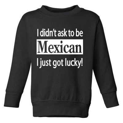 I Didn't Ask To Be Mexican I Just Got Lucky Toddler Sweatshirt