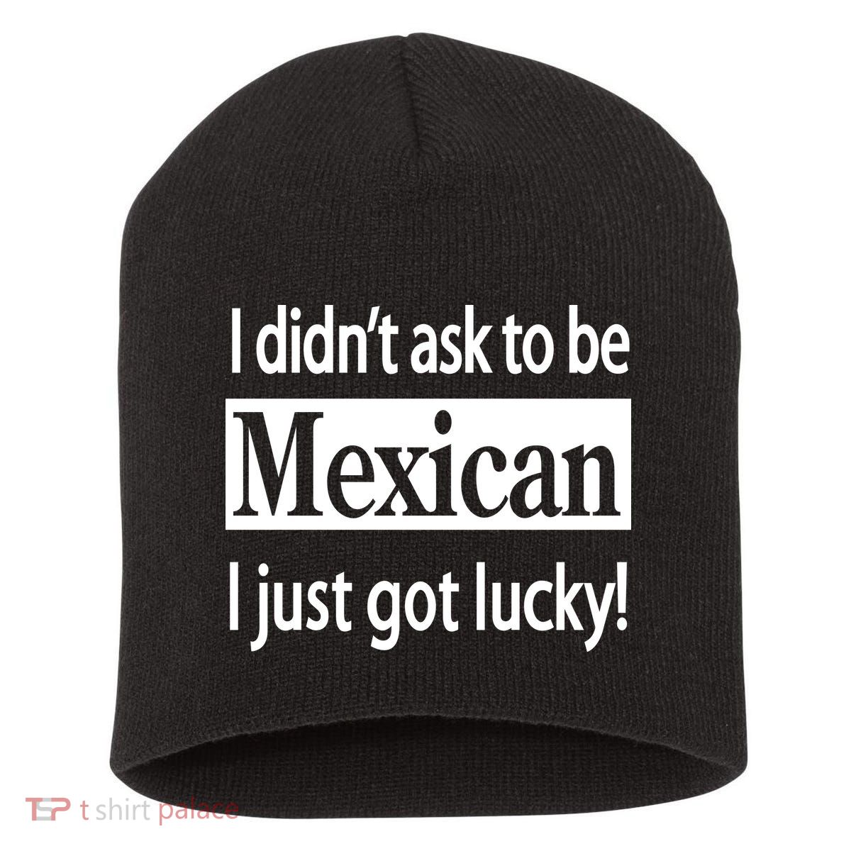 I Didn't Ask To Be Mexican I Just Got Lucky Short Acrylic Beanie