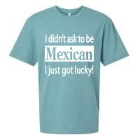 I Didn't Ask To Be Mexican I Just Got Lucky Sueded Cloud Jersey T-Shirt