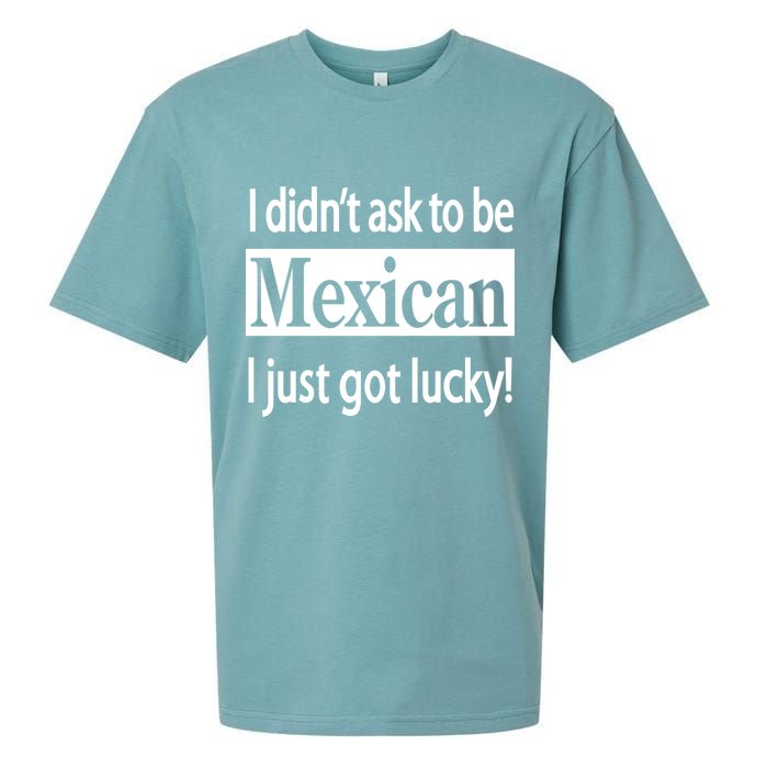I Didn't Ask To Be Mexican I Just Got Lucky Sueded Cloud Jersey T-Shirt