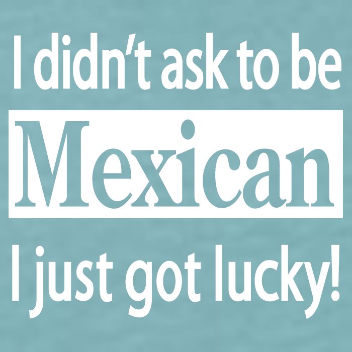 I Didn't Ask To Be Mexican I Just Got Lucky Sueded Cloud Jersey T-Shirt