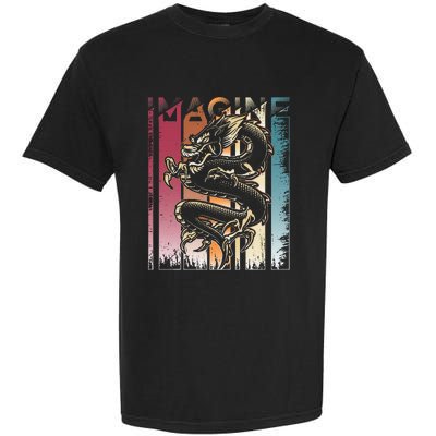 I.M.A.G.I.N.E D.R.A.Go.N A Vintage Retro Cool Art Garment-Dyed Heavyweight T-Shirt