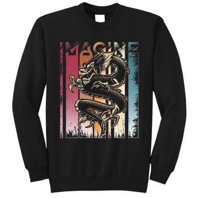 I.M.A.G.I.N.E D.R.A.Go.N A Vintage Retro Cool Art Sweatshirt