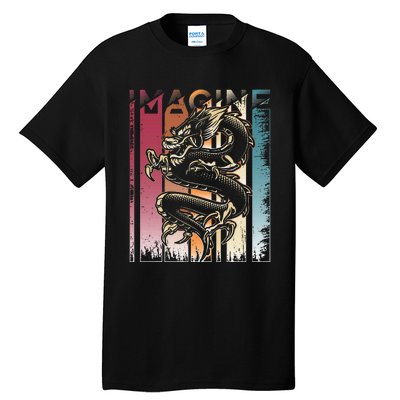 I.M.A.G.I.N.E D.R.A.Go.N A Vintage Retro Cool Art Tall T-Shirt