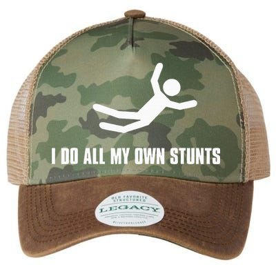 I Do All My Own Stunts Dark Legacy Tie Dye Trucker Hat