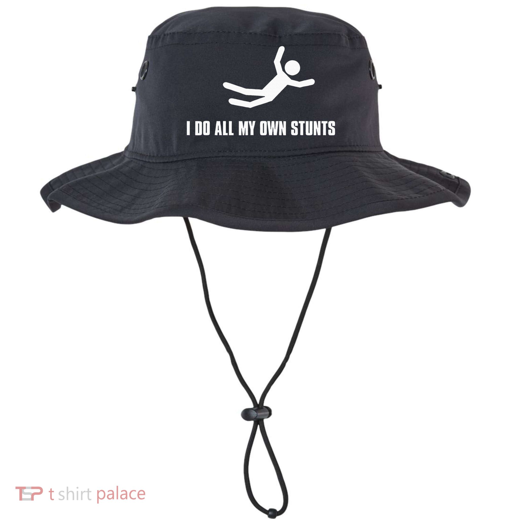 I Do All My Own Stunts Dark Bucket Hat