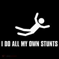 I Do All My Own Stunts Dark Flatbill Hat